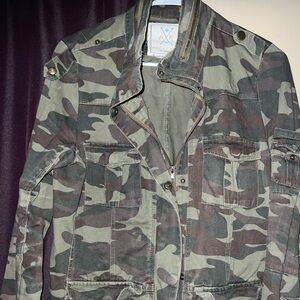 Angel Kiss woman Camouflage Military Field Jacket - Green & Brown